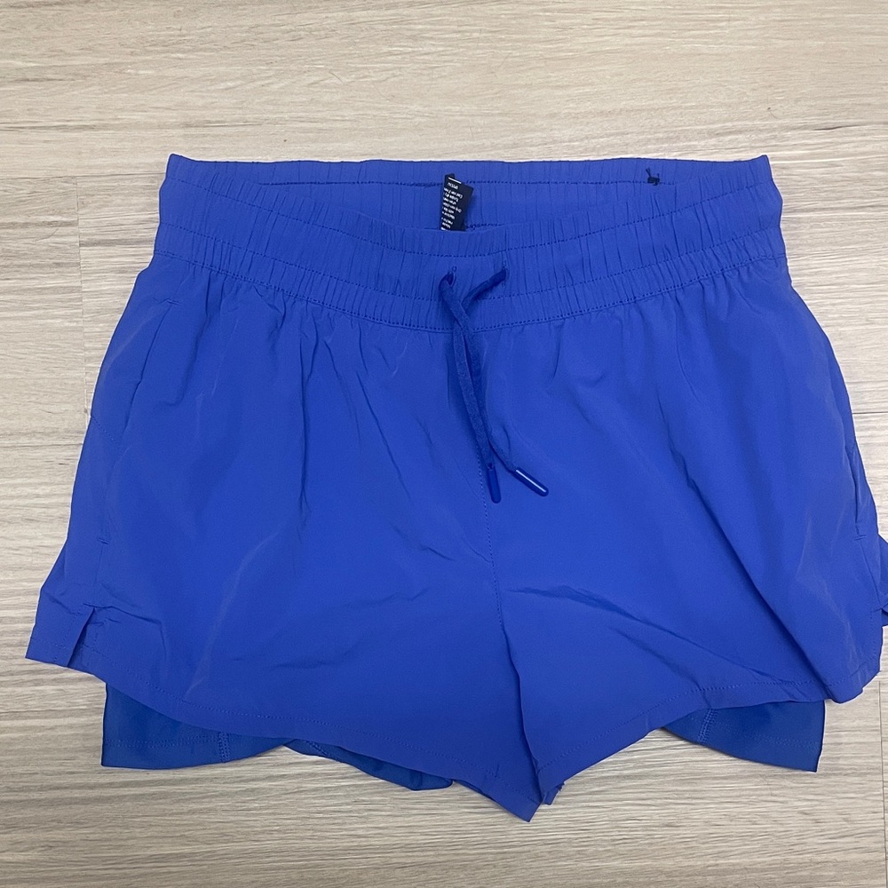 Spyder Blue Athletic Running Shorts with Drawstring Waist-S